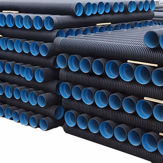 고품질 이중 벽 골판지 48 노즐 HDPE 배수관
